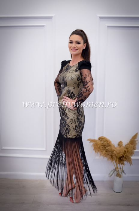 Rochie din dantela cu franjuri [8]