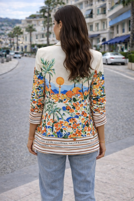 Sacou dama cu imprimeu mediteranean [3]