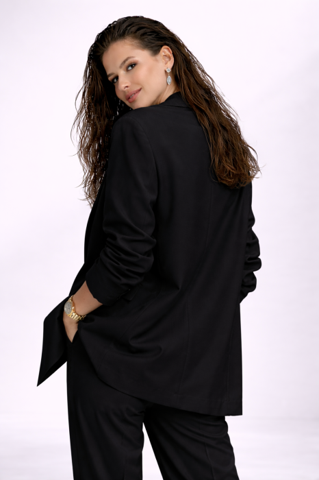 Sacou dama negru cu inchidere in doi nasturi [3]