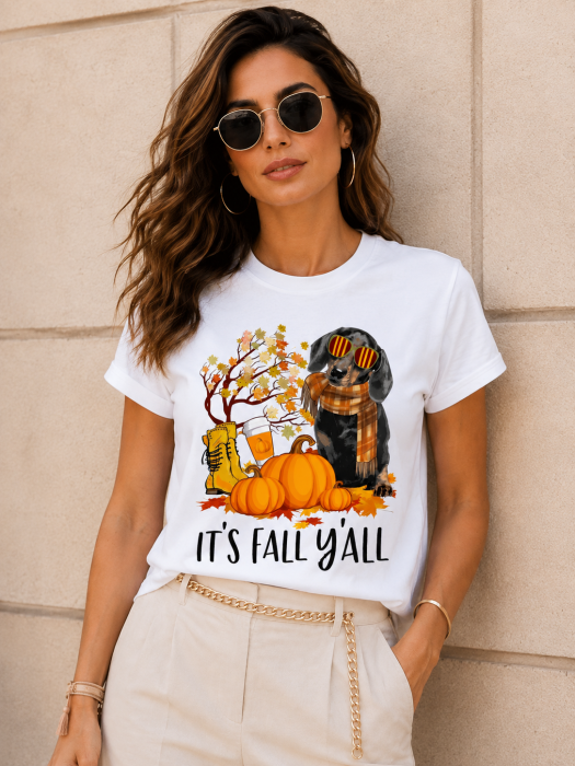 Tricou dama casual alb - Autumn Dog - Bumbac Organic [2]