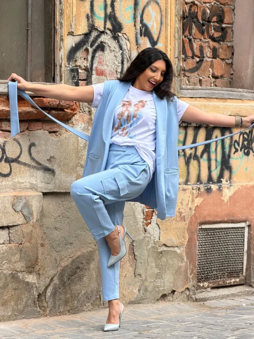 Vesta dama bleo cu cordon in talie [7]