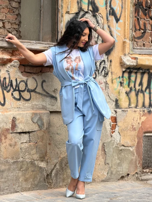 Vesta dama bleo cu cordon in talie [9]