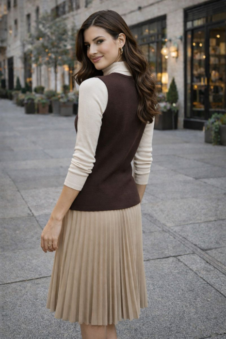 Vesta dama maro cu nasturi decorativi [2]