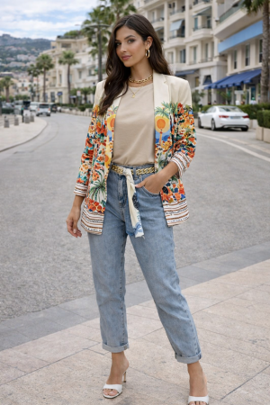 Pantaloni si blugi - Blugi dama albastri cu talie inalta si curea textila decorativa