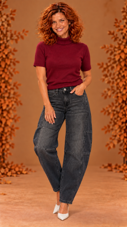 Pantaloni si blugi - Blugi dama negri tip balon