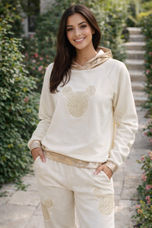 Trening - Bluza dama alba cu Mickey Mouse
