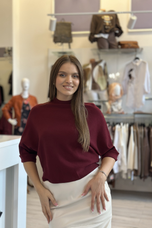 Bluza dama bordo stil fluture [2]