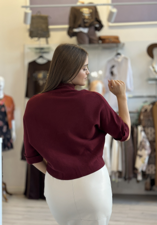 Bluza dama bordo stil fluture [3]