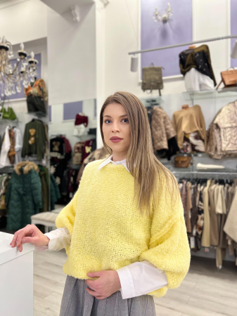 Bluza dama galbena tricotata cu anchior [2]