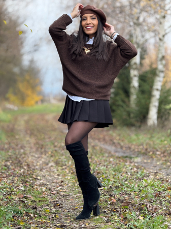 Bluza dama maro cu funda la spate [4]