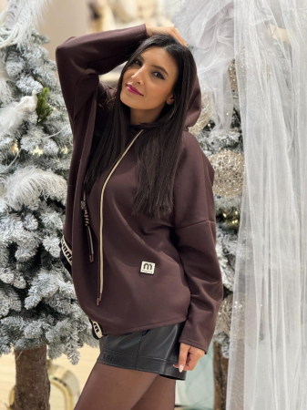 Bluza dama maro tip hanorac asimetrica [1]