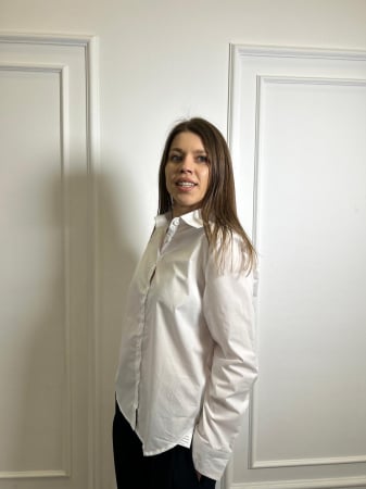 Camasi - Camasa dama alba clasica din bumbac