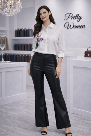 Camasi - Camasa dama alba din bumbac cu imprimeu colibri multicolor brodat