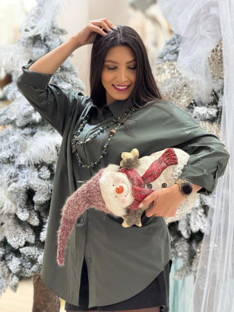 Camasa dama din bumbac kaki [9]