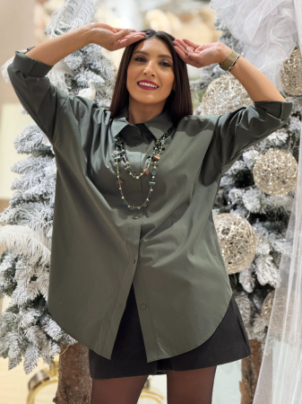 Camasa dama din bumbac kaki [1]