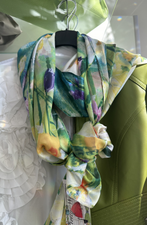 Accesorii dama - Esarfa cu imprimeu margareta