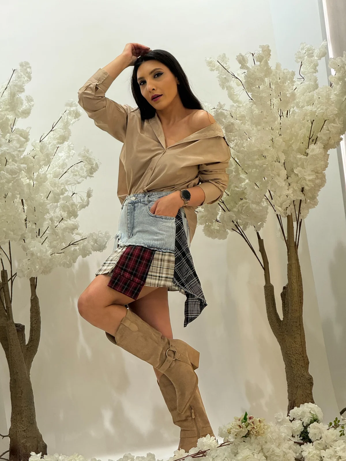 Fusta-pantalon scurta cu franjuri [2]