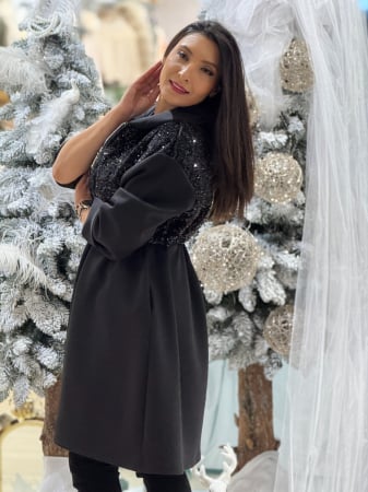 Jacheta dama neagra cu paiete [3]