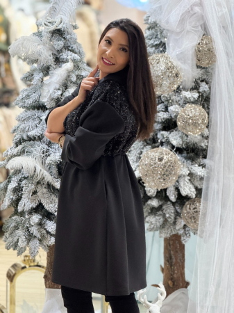 Jacheta dama neagra cu paiete [4]