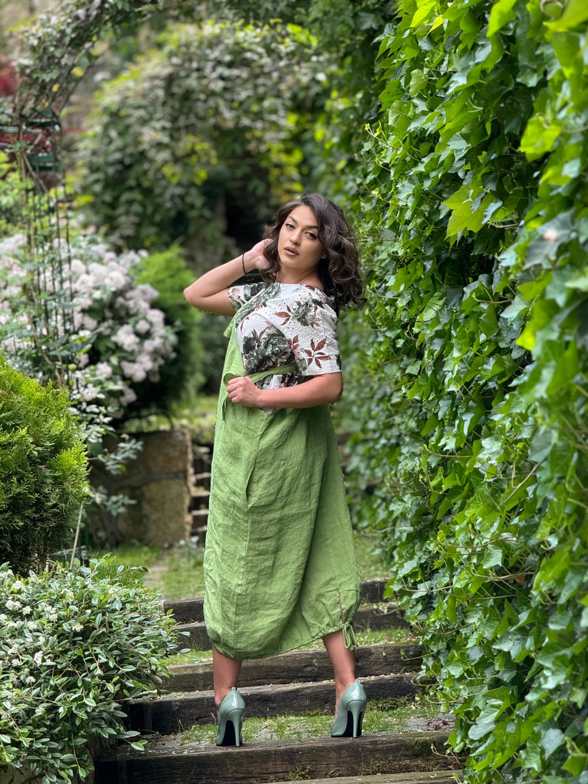 Sarafan verde‑fistic din in – PrettyWomen [3]