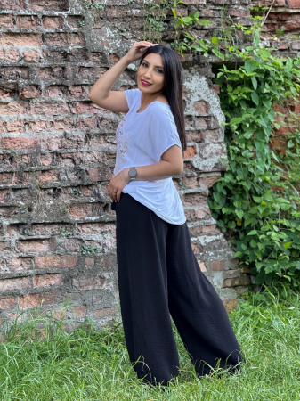 Tricou alb cu imprimeu masinuta portocalie [3]
