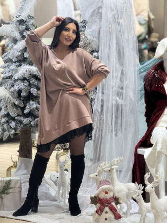 Tunica dama bej cu anchior si pietricele aplicate [1]