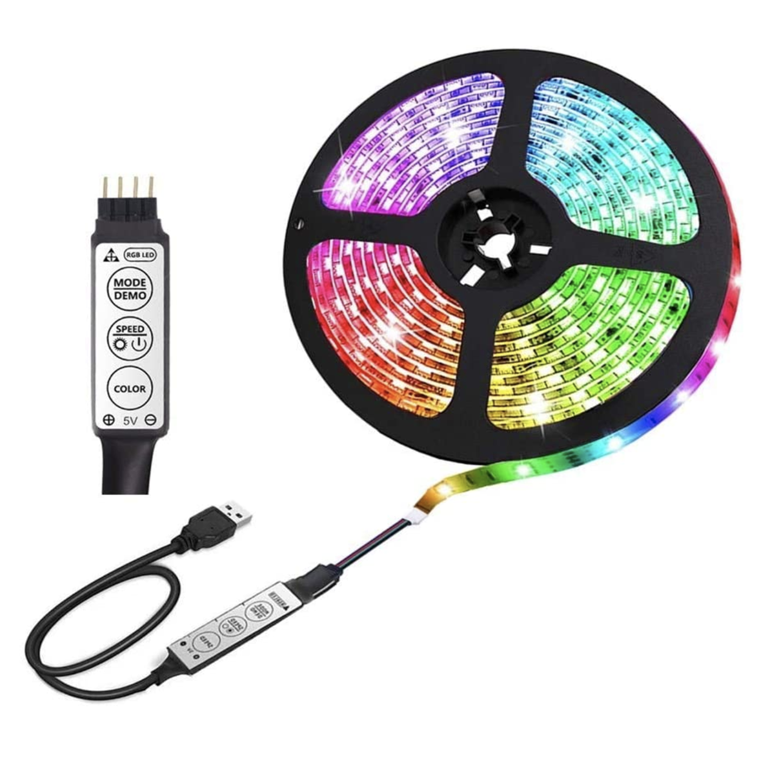 Kit Banda LED TV Iluminare RGB Mini Controller