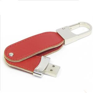 Stick USB Swivel din piele, cu agățătoare metalică [2]