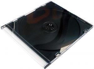 Carcase și plicuri CD/DVD [comanda minimă - 10 buc/produs] - Carcasa CD slim cu spate negru