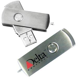 Flash Drive USB personalizat, din OȚEL, model swivel [0]