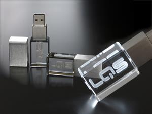 Stick USB personalizat 3D, din CRISTAL transparent [3]
