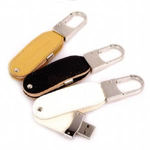 Stick USB Swivel din piele, cu agățătoare metalică [4]
