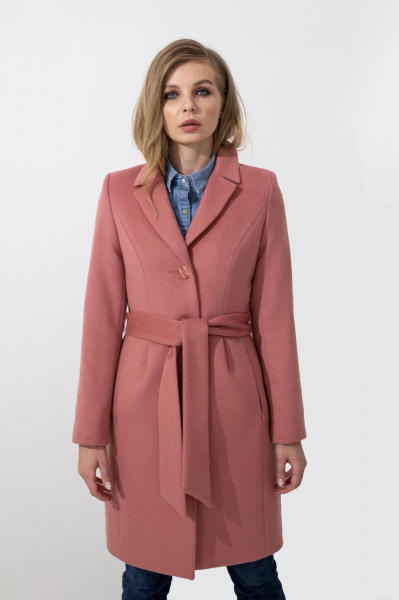 Palton din lână de calitate înaltă roz-prăfuit [1]