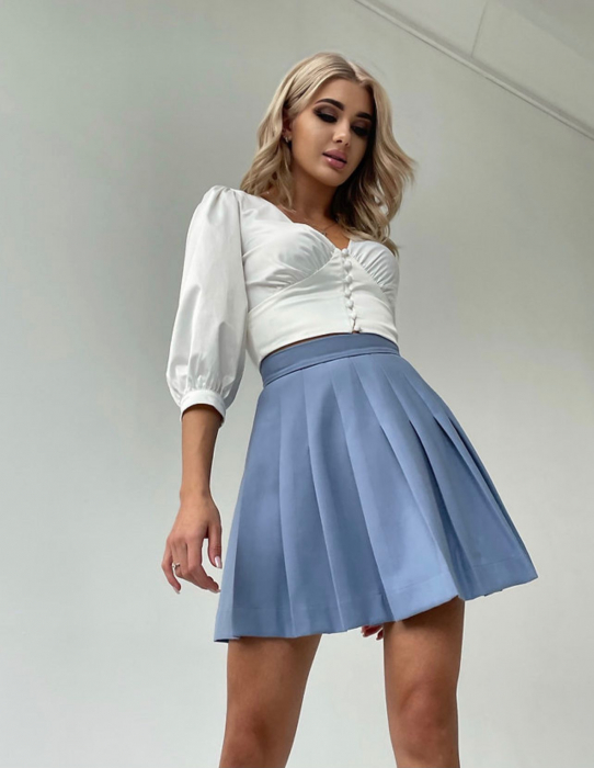 Fustă mini plisată Celine damă [3]
