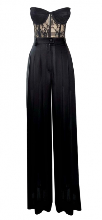 Pantalon lung elegant Black woman [2]