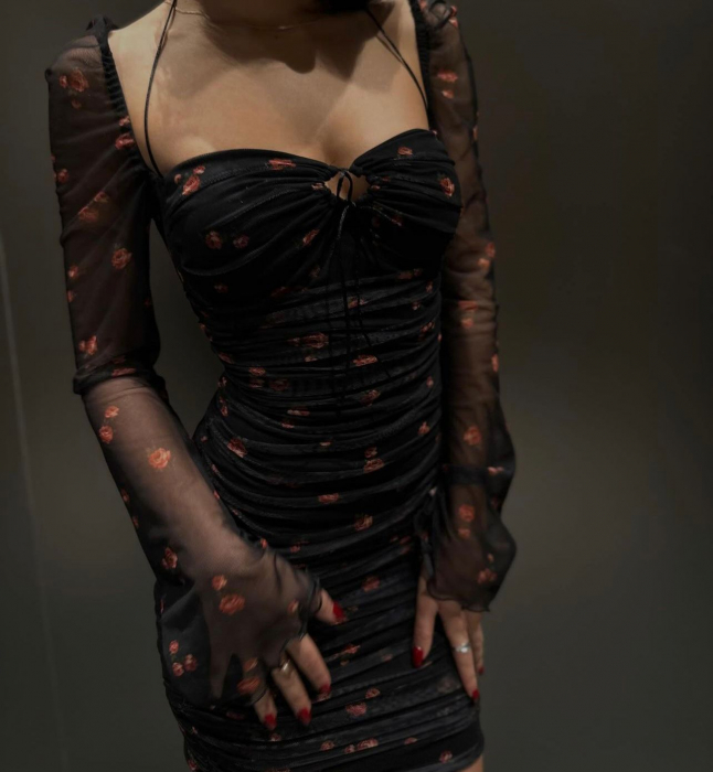Rochie black floral Reina Limited Edition [3]