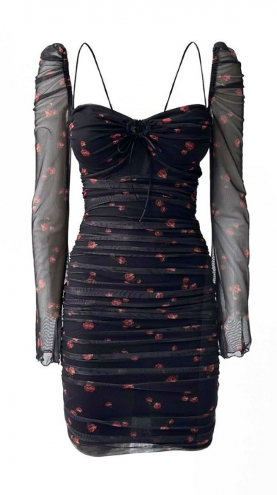 Rochie black floral Reina Limited Edition [2]