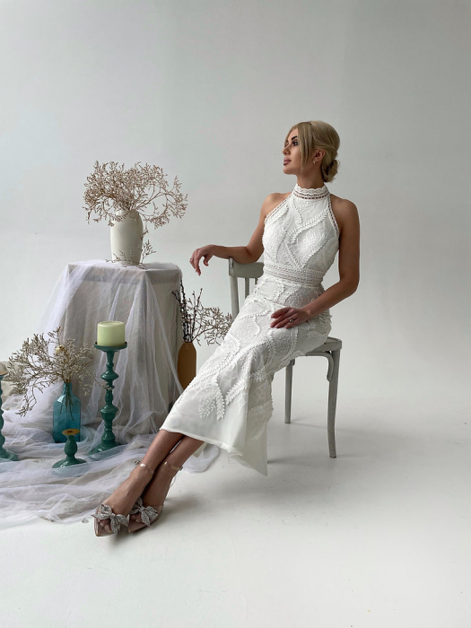 Rochie din dantelă naturală Reina [2]