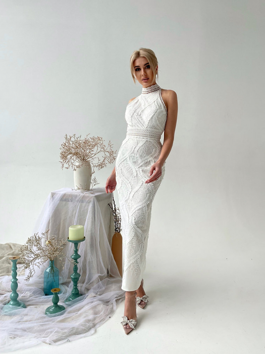 Rochie din dantelă naturală Reina [3]