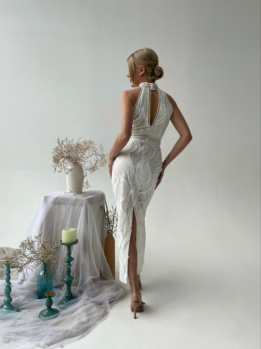 Rochie din dantelă naturală Reina [5]