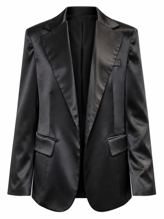 FEMEI - Sacou elegant satin Black