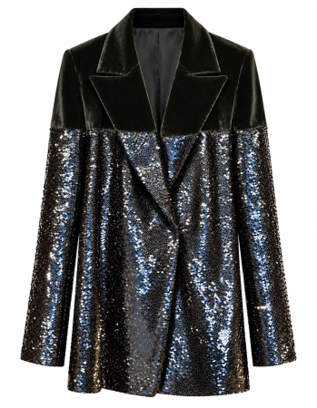FEMEI - Sacou Velvet Elegance Limited Edition cu paiete si catifea