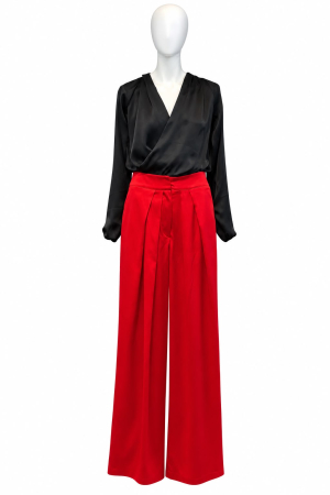 FEMEI - Pantaloni satin Palazzo femei