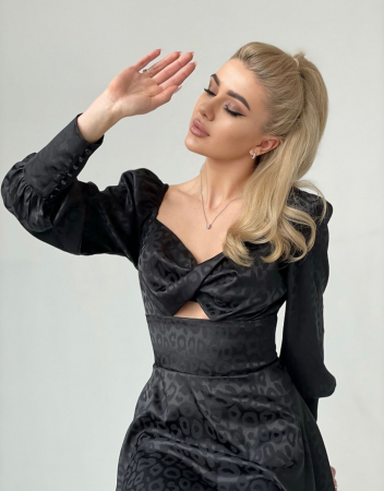 Rochii - Rochie mini cu mâneci bufante Elia