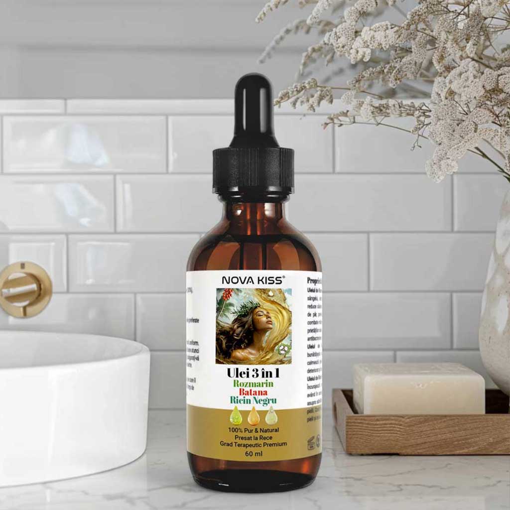 ULEI 3 ÎN 1 CU ROZMARIN, BATANA ȘI RICIN