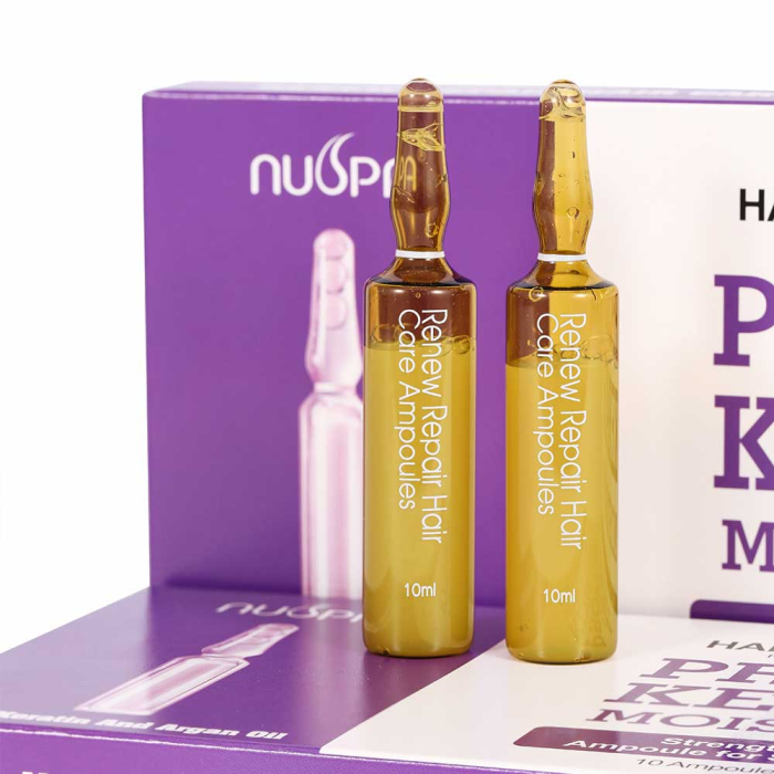 Fiole pentru Par Deteriorat cu Keratina si Argan, Reparatoare si Regeneratoare, 10ml x 10-big