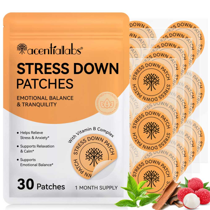 Plasturi pentru Reducerea Stresului si Anxietatii, Echilibru Emotional si Liniste, 30 buc-big