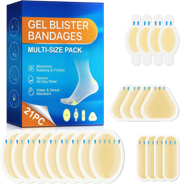 Set 21 Plasturi cu Gel Medical pentru Bataturi si Basici, Vindecare Rapida, Rezistenti la Apa