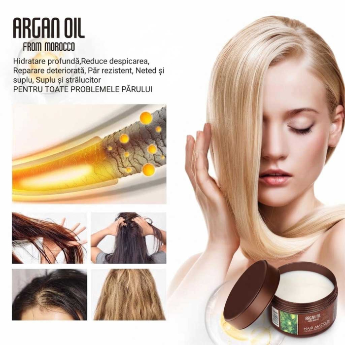 Masca de Par Profesionala cu Ulei de Argan si Extract de Caviar, Regenerare Intensiva, 200 ml-big