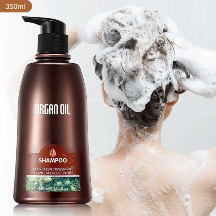 Sampon Reparator cu Ulei de Argan si Keratina pentru Par Deteriorat, 350 ml  -big